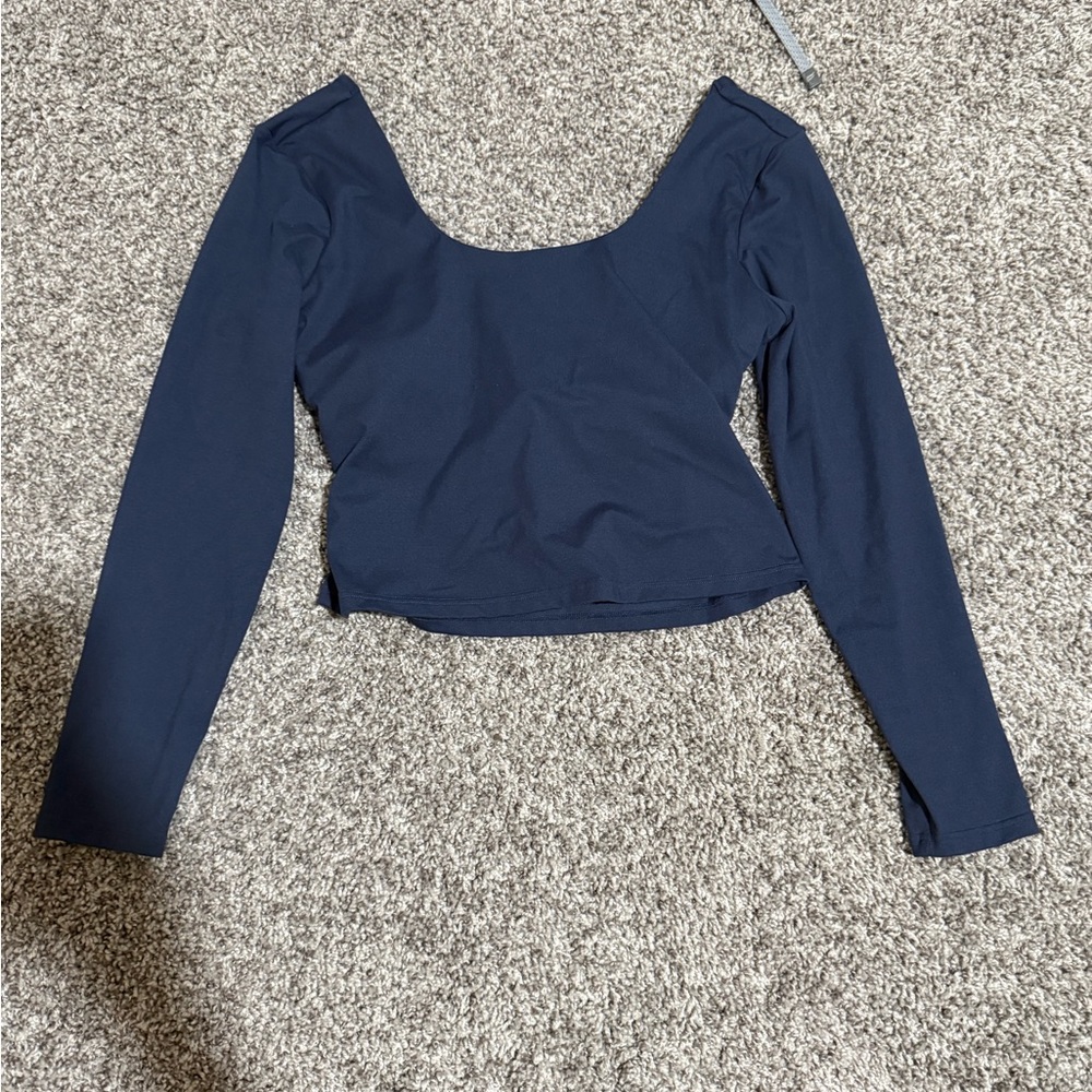 Fabletics Navy Long Sleeve Top